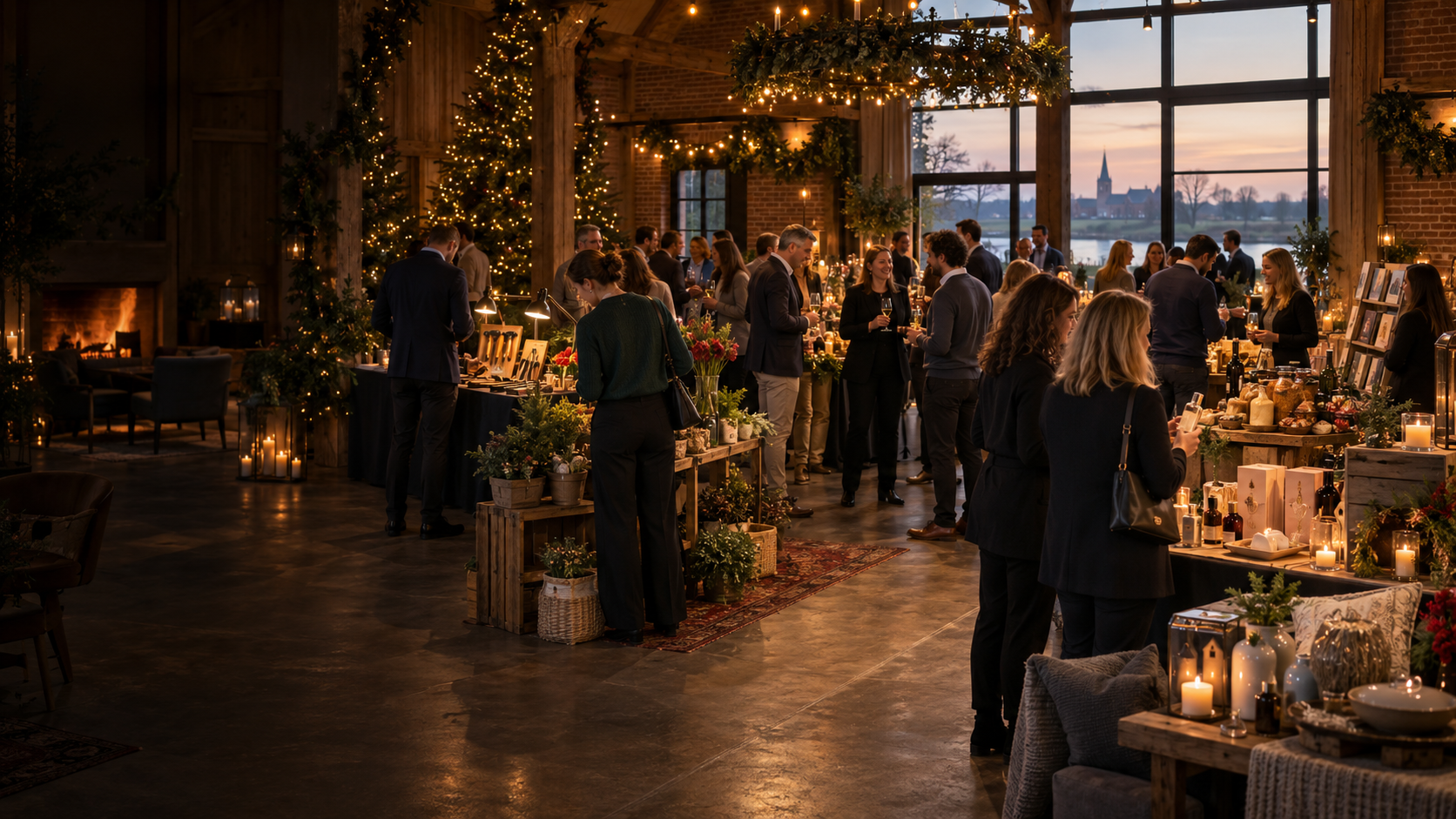 Sfeervolle lokale kerstmarkt voor bedrijven